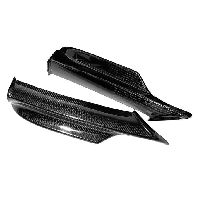 Lèvre de spoiler de pare-chocs avant en fibre de carbone convient pour Série 3 E90 E91 06 08 black