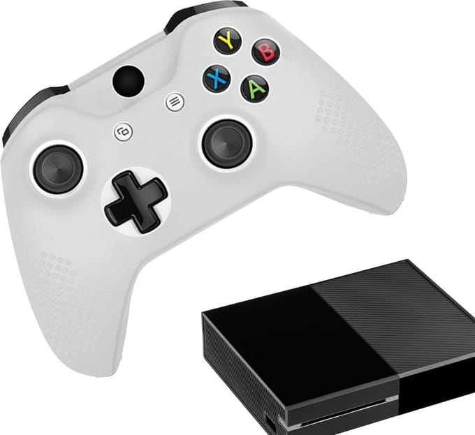 Gadgetpoint - Hoesjes & Skins voor Xbox One - Performance Gaming Case - Soft Grip Covers - Anti-Slip Controller Accessoires - Wit Grip