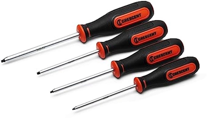 Vierkante Dual Materiaal Schroevendraaier Set - 4 Stuks