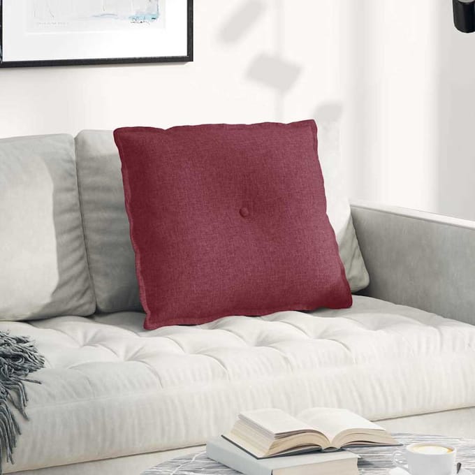 vidaXL - Rugkussen - Wijnrood - 200 - x - 19 - x - 50 - cm - Stof