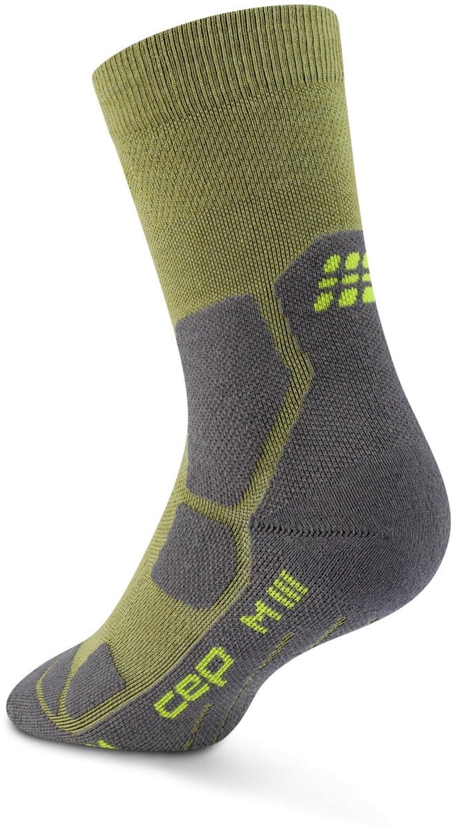 CEP Hiking Merino Mid-Cut Compressie - Olijfgroen - Heren(39-42)