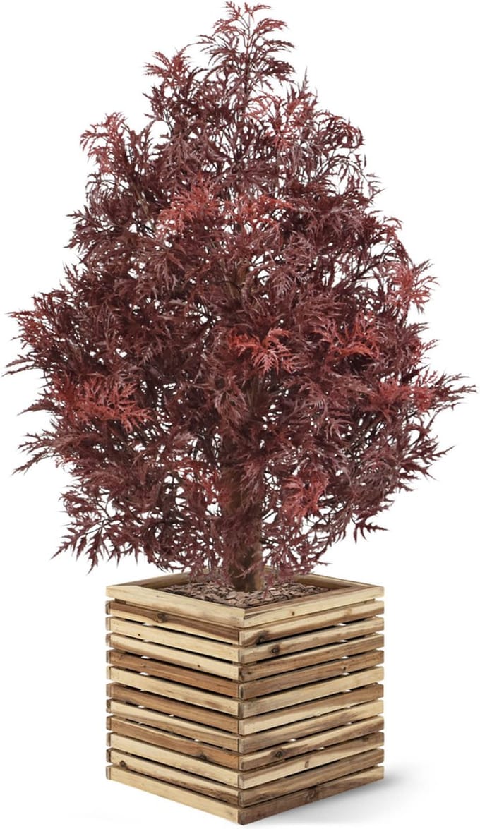 Ming Aralia kunstplant UV 90cm Burgundy