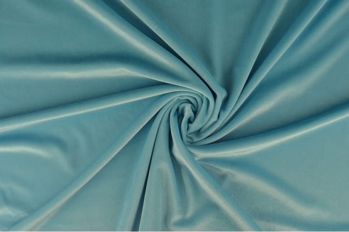 Stretch fluweel - Aqua blauw - 1 meter - Per meter - Velvet stof