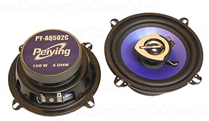 Auto luidsprekers - Muziek speakers - Autogeluid verbeteren - 100 Watt vermogen - 13 cm - Zwart