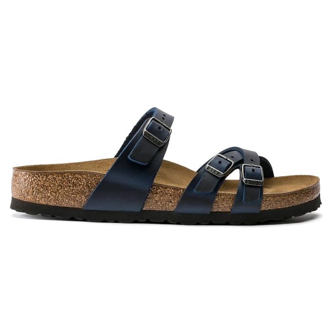 Geoliede leren sandalen voor vrouwen Birkenstock Franca