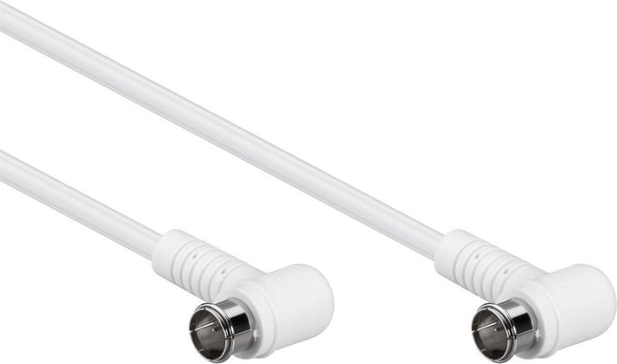 F-quick (m) - F-quick (m) coaxkabel / haaks - wit - 5 meter