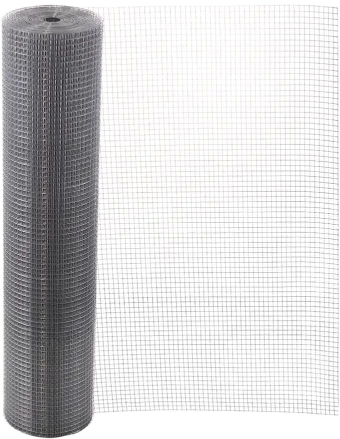 Volieregaas 12x12mm 0,80mm 100cm x 25m Verzinkt.
