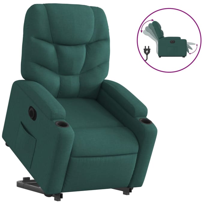 Vidaxl Sta-op Massagestoel, Elektrisch, Verstelbaar, Groen