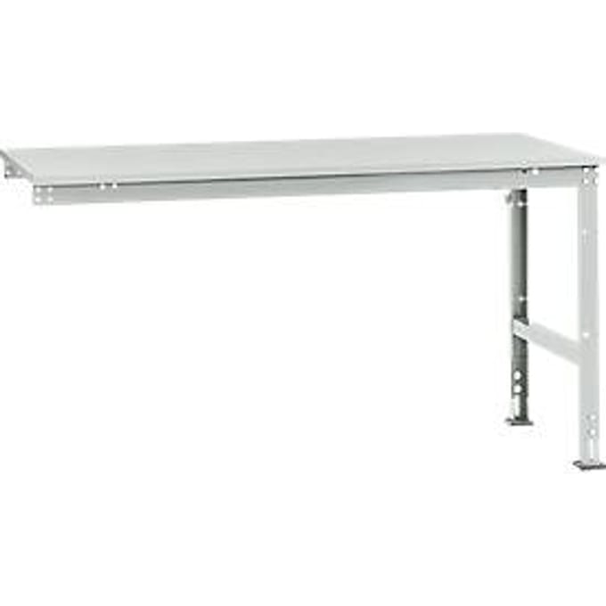 Manuflex AU6091.7035 Werk aanschuiftafel universele standaard met melamine schijf, bxdxh = 1750 x 1000 x 760-870 mm Grijs-wit (RAL 7035)