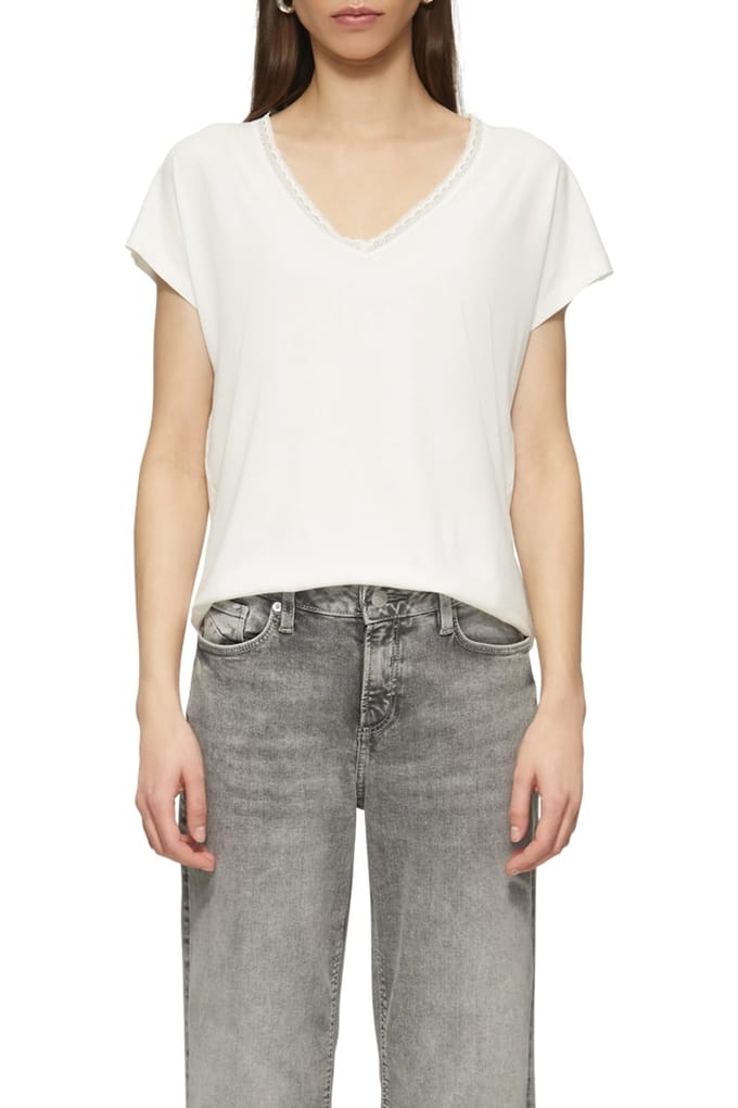 s.Oliver -qs T-shirts Offwhite Maat: M | Tops Outlet | Dames | Wit