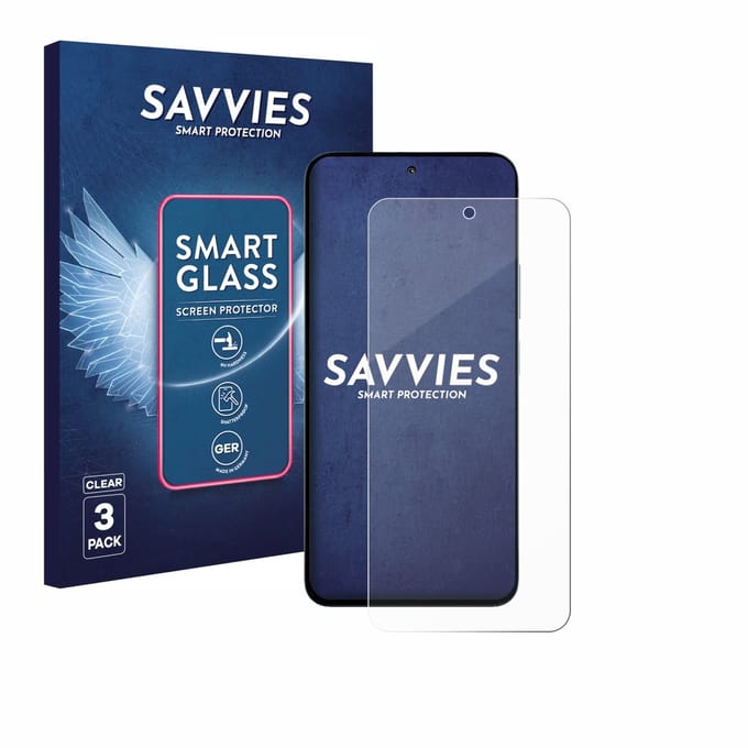 3 Stuks Savvies Screenprotector - geschikt voor Xiaomi Poco M7 Plus - beschermfolie glas transparant