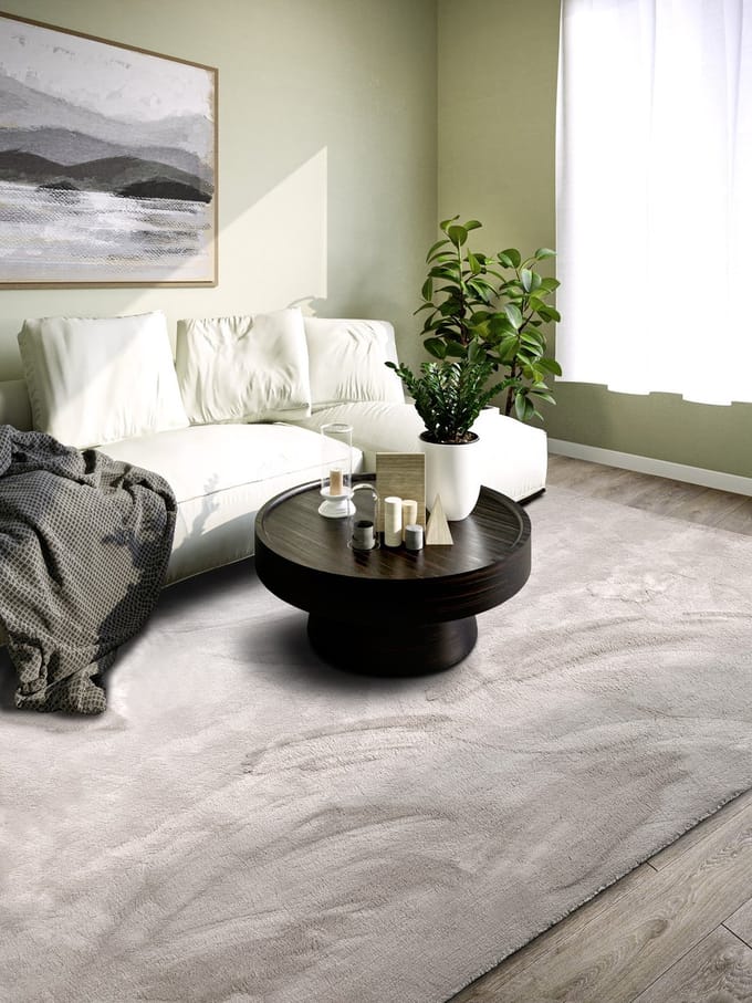 Flycarpets Villeroy & Boch 1899 High Pile Rug Leon Light Grey 160 x 230 cm