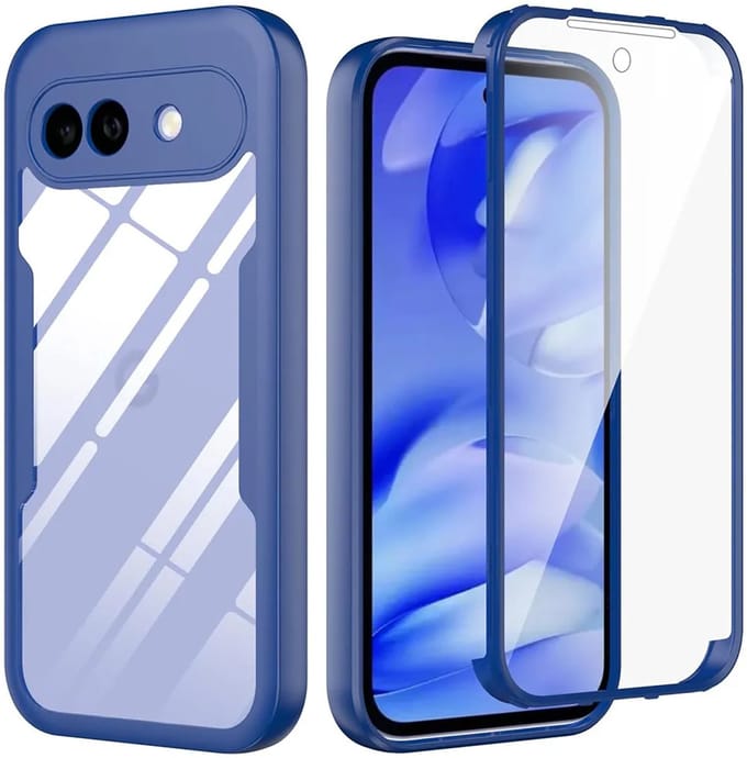 Hoesje geschikt voor Google Pixel 10a - Techsuit ColorVerse 360 Case met Screenprotector - Blauw