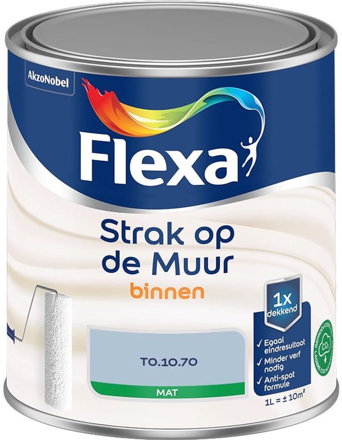 Flexa - Strak Op De Muur Binnen Mat - T0.10.70 - Mengverf - 1 L