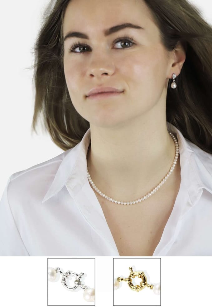 PROUD PEARLS® Parelketting met kleine parels en gouden sluiting