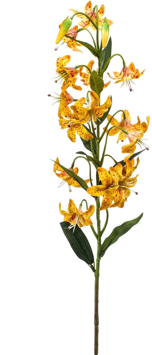 Emerald - Kunstbloem Lelie 80cm geel - Kunstplant voor binnen