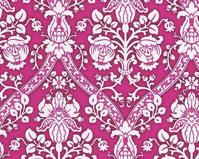 BAROK BEHANG | Klassiek - metallic lila wit - A.S. Création Flock 4