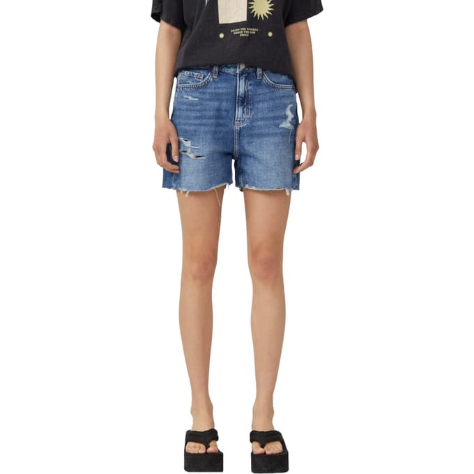 s.Oliver Qs Jeans Shorts Blue Denim Maat: 44 | Korte Broeken Outlet | Dames | Blauw