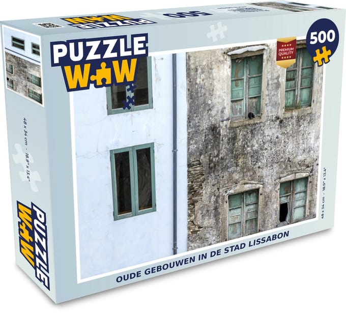 Puzzel Oude gebouwen in de stad Lissabon - Legpuzzel - Puzzel 500 stukjes