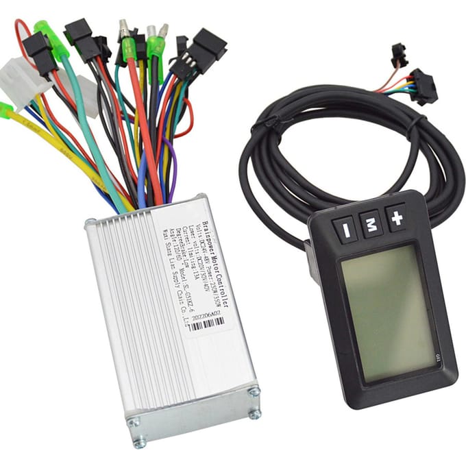 250W 350W 24 48V 36 60V Elektrische Fiets Motor Controller met LCD Display Paneel E Bike Scooter Motor Snelheid Controller Kit black