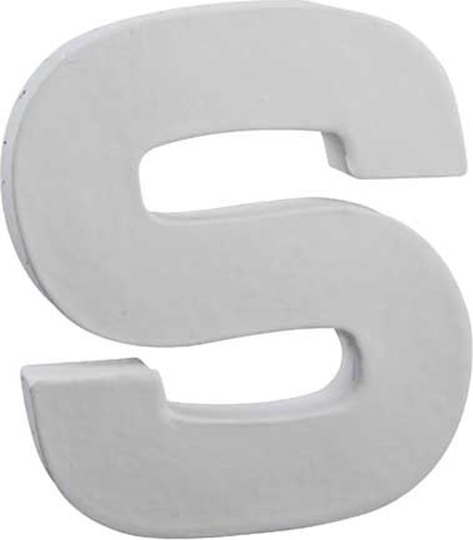 Letter wit S 12 cm