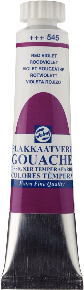 Plakkaatverf - 545 Roodviolet - Gouache extra fine - Talens - 20 ml