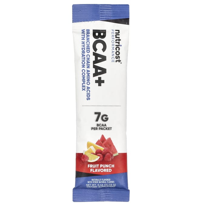 Nutricost, Performance, BCAA+, Punch aux Fruits, 20 sachets, 13 g (0,5 once) chaque
