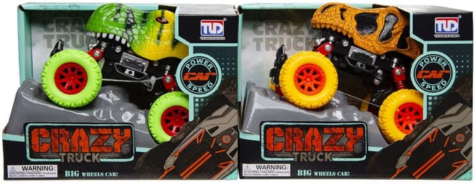 Duckiez Pull Back Crazy Dino Truck - 1 stuk