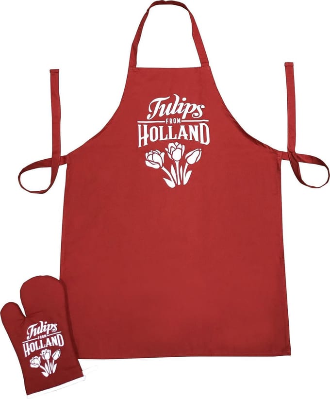 Keuken schort en oven want | Holland | Rood | Tulpen