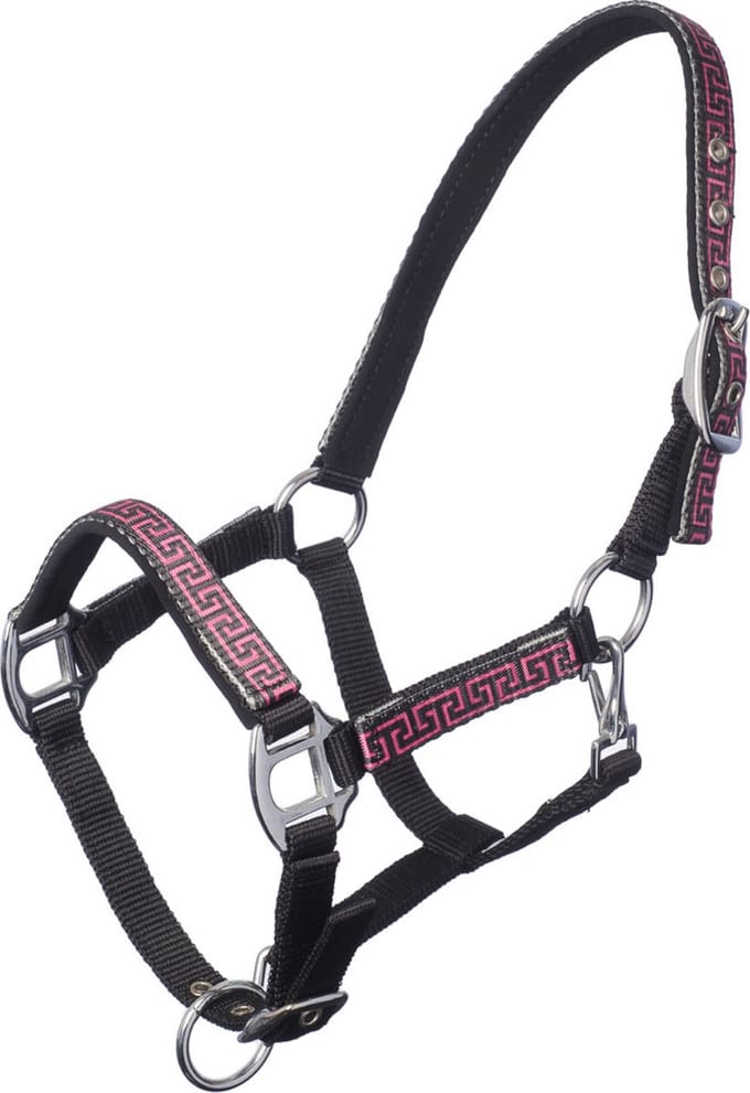 MHS Halster Satin Mini Zwart / Roze