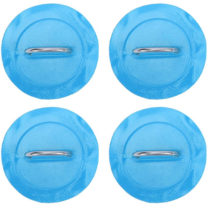 4 Stuks Opblaasbare Boot DRing Pad Patch PVC Duurzaam Marine Roestvrij Staal Vaste Gesp blauw
