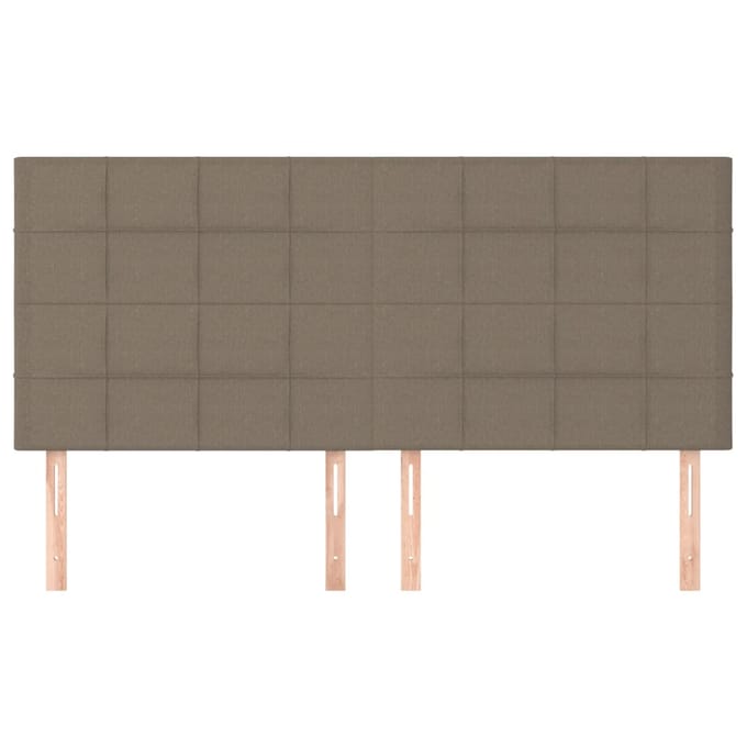 vidaXL - Hoofdbord - taupe - 200x5x118/128 - cm - Stof