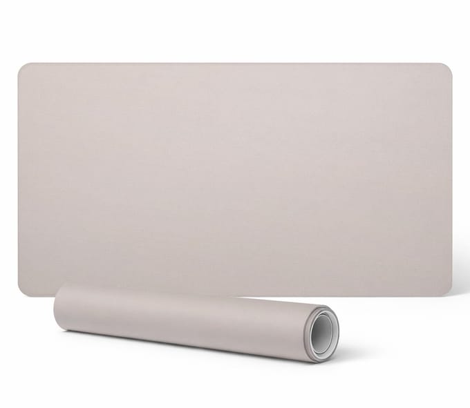 Vinyl bureauonderlegger met stijlvolle print, lichtroze, 90x45 cm