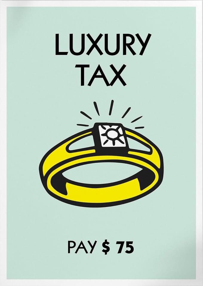 Luxury Tax (Monopoly) | Poster | A3: 30 x 40 cm