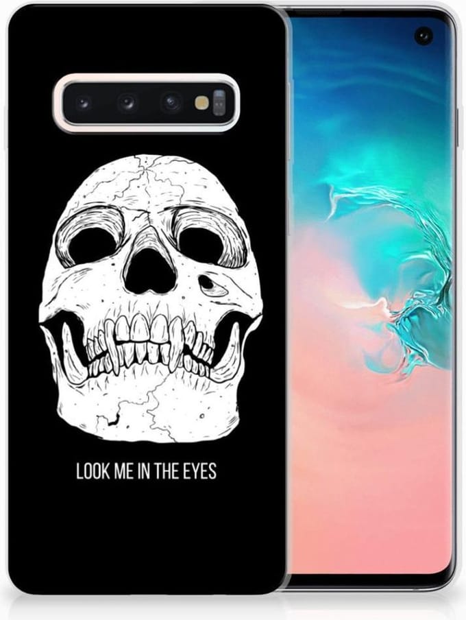 Silicone Back Case Samsung Galaxy S10 Skull Eyes