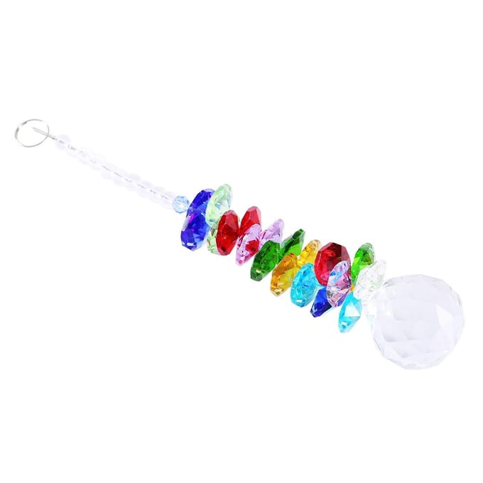 Regenboogmaker Kristal Zonnevanger Hangende Kroonluchter Bal Prisma Pendulum Hanger Decor blue