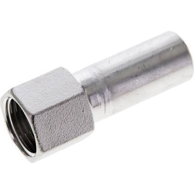 Perskoppeling - 18mm Buiseinde & Rp 1/2'' Persmof - RVS