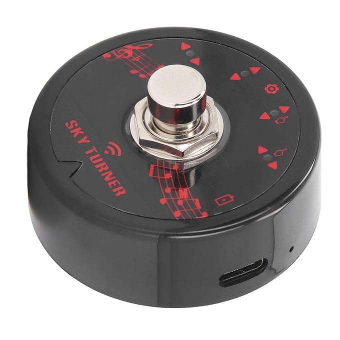 Paginaomslaander Pedaal Draagbaar Bluetooth Voetschakeling Draadloos Paginaomslaander Pedaal voor Optreden gray