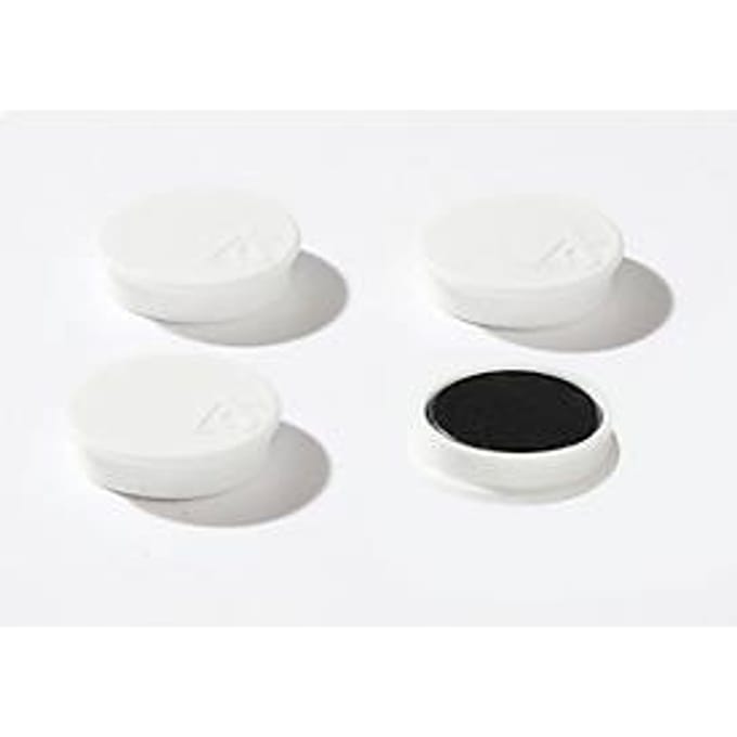 Bevestigingsmagneten, Ø 40 mm, hechtkracht ca. 1200 g, 4 st., wit