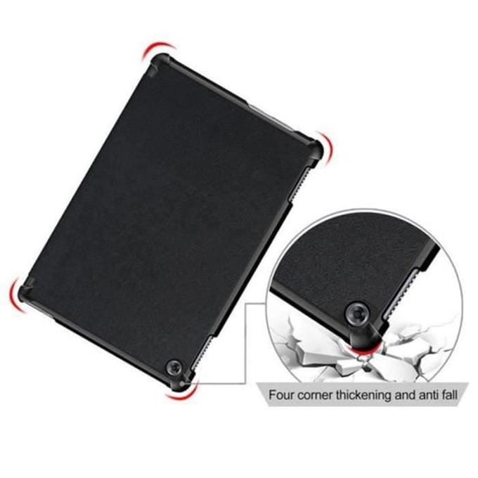 Tablette Coque Pour Huawei MediaPad M5 lite (10.1 ) Housse PU Cuir Étui à Rabat Avec Support - Noir