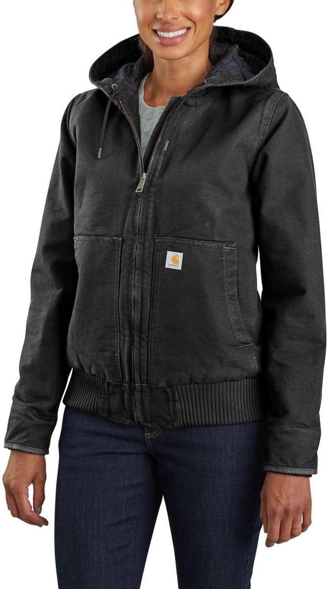 Carhartt Washed Duck Active Jas Grijs S Vrouw