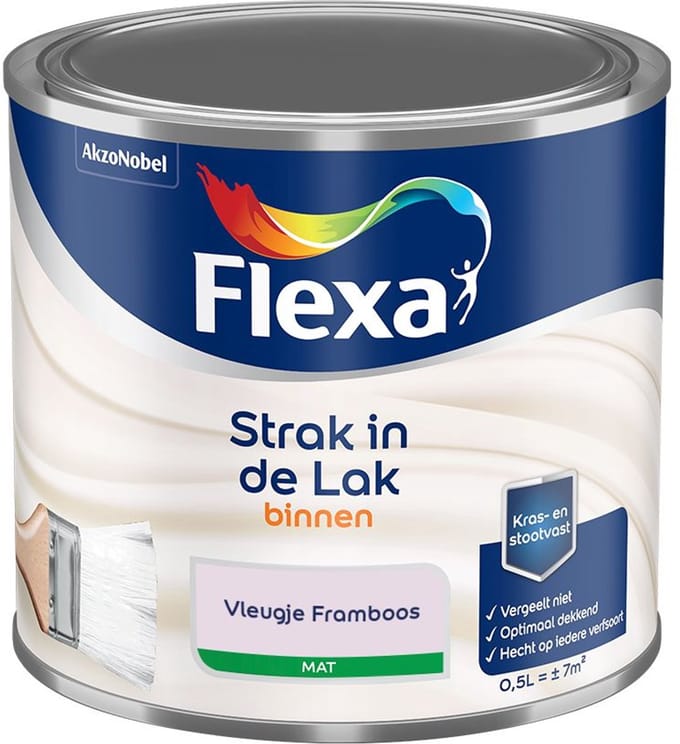 Flexa - Strak In De Lak Binnenlak Mat - Vleugje Framboos - Mengverf - 500 Ml