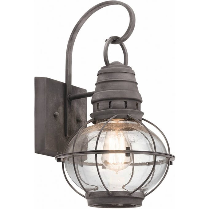 Wandlamp - Steady Lighting - Metaal -  - E27 - L: 25.8cm - Voor Buiten - Woonkamer - Eetkamer - Zinc