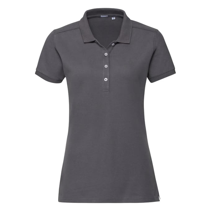 Russell Dames/dames Stretch Short Sleeve Polo Shirt (Konvooi Grijs)