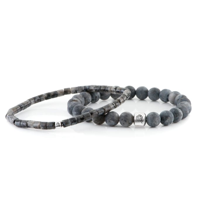 Kralen Armband Heren Jay Grey – DTCH.FIT - 8mm en 4mm Labradoriet – One size