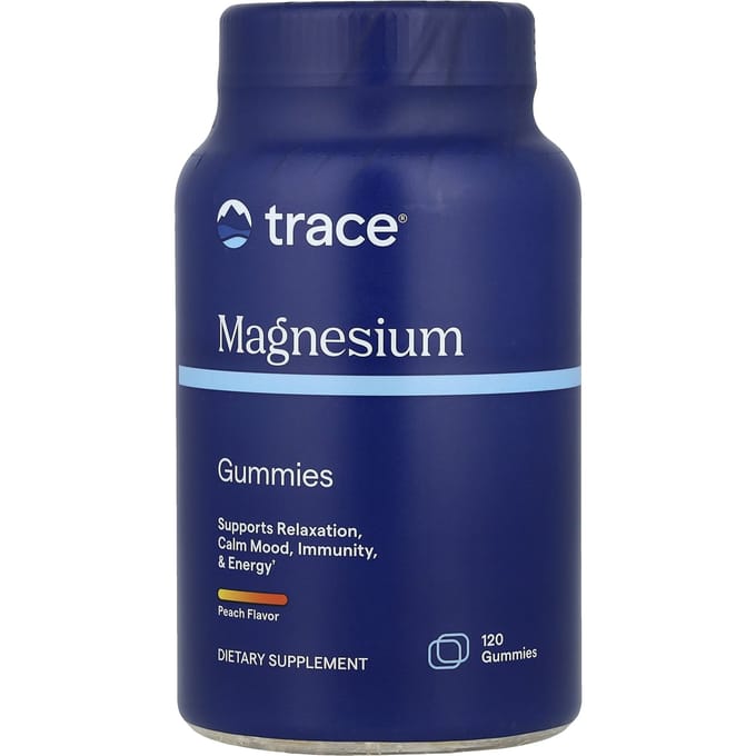 Oligo-éléments, gommes de magnésium, saveur pêche, 120 gommes