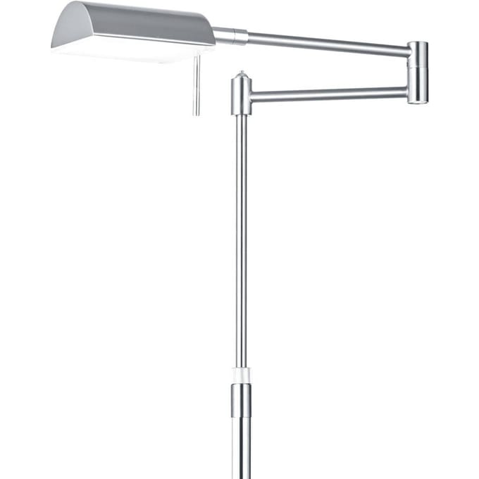 HELL LED vloerlamp Graz, nikkel mat