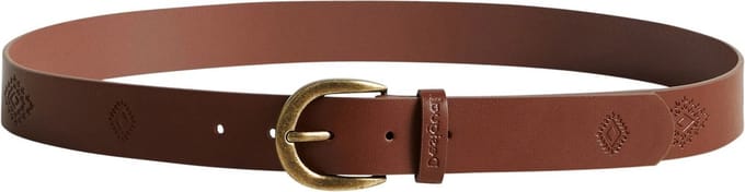 Desigual Leren Riem Belt Julieta Belt W90 Camel Bruine