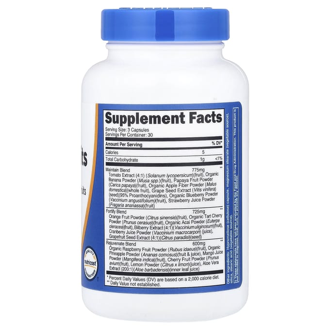 Nutricost, Dagelijks Fruit, 90 Capsules