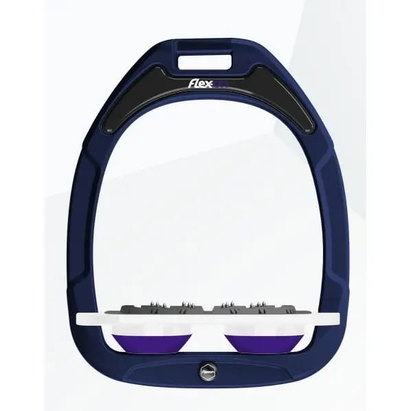 Ultra Grip Plat Stijgbeugels Marine/Wit/Paarse Flex-On Green Composite